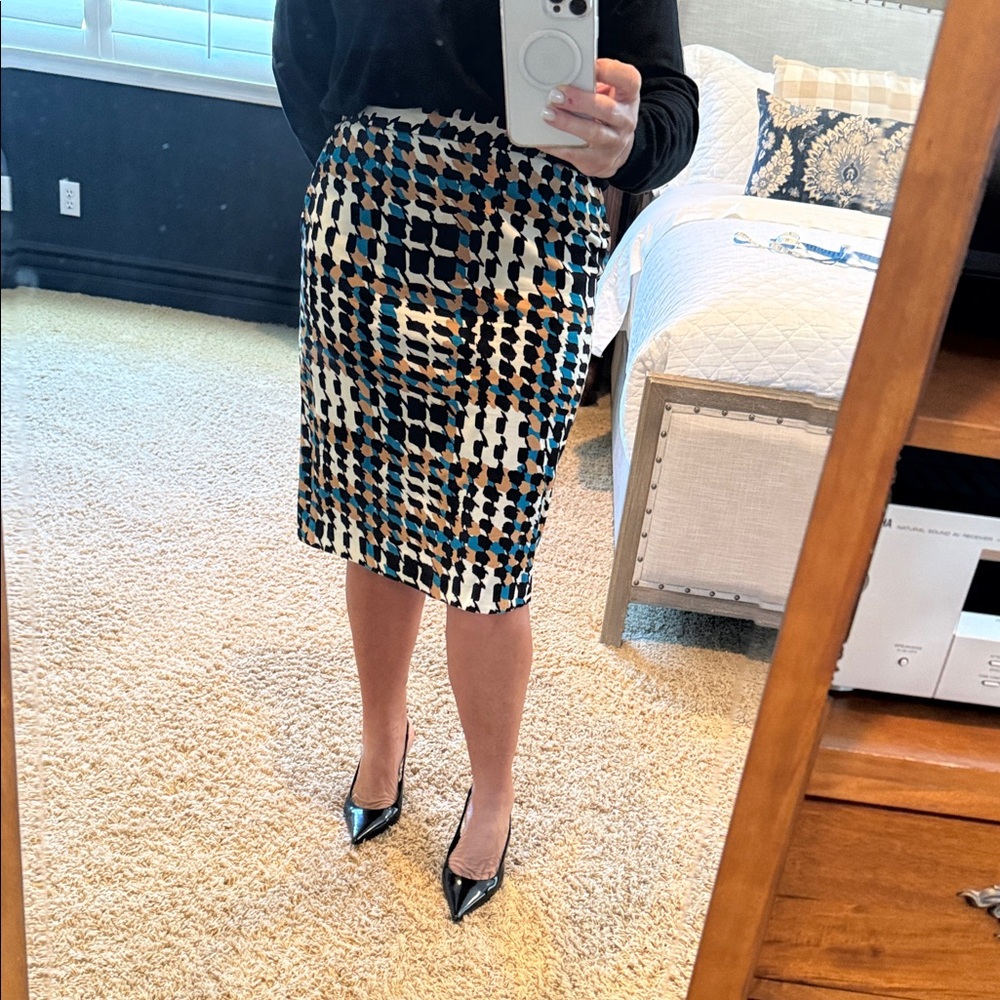 Stylish Geometric Print Skirt